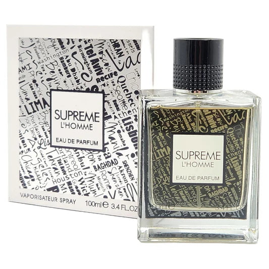 Fragrance World Supreme L'homme Eau De Parfum Spray for Men, 3.4 Ounce