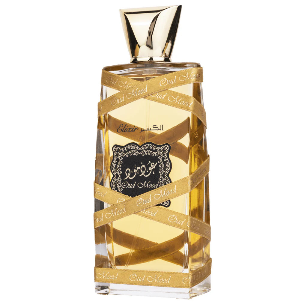 Lattafa Oud Mood Elixir for Unisex Eau de Parfum Spray, 3.4 Ounce / 100 ml