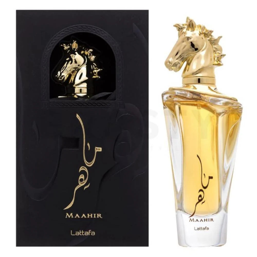 Lattafa Maahir for Unisex Eau de Parfum Spray, 3.4 Ounce
