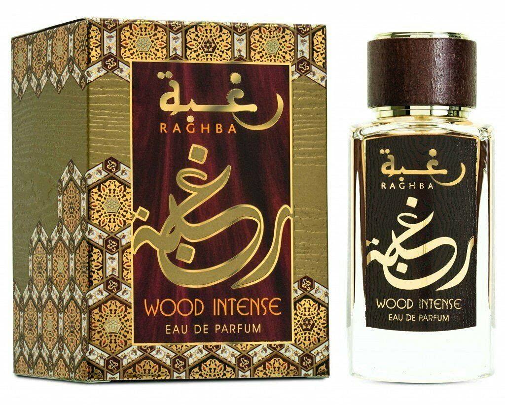 Lattafa Raghba Wood Intense for Men Eau De Parfum Spray, 3.4 Ounce