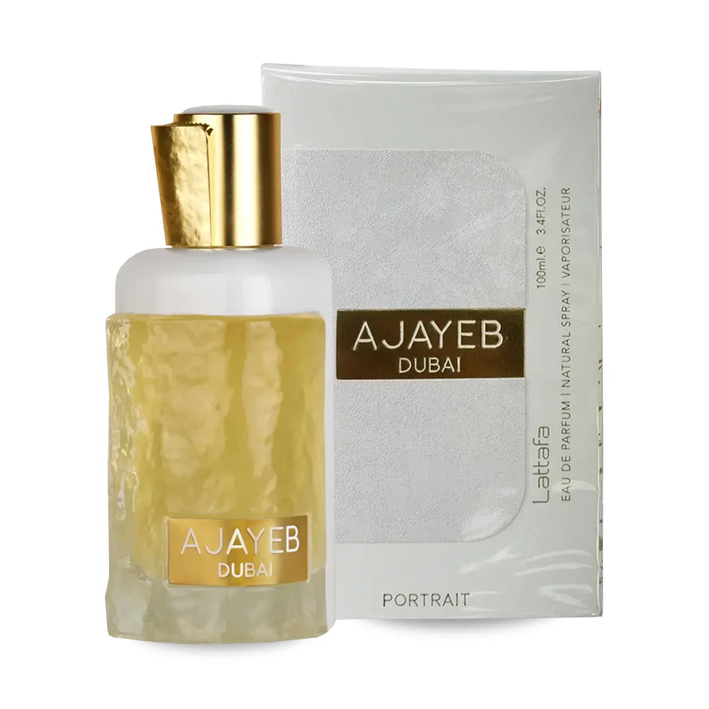 Lattafa Perfumes Ajayeb Dubai Portrait Eau De Parfum Spray, 3.4 Ounce (Unisex)