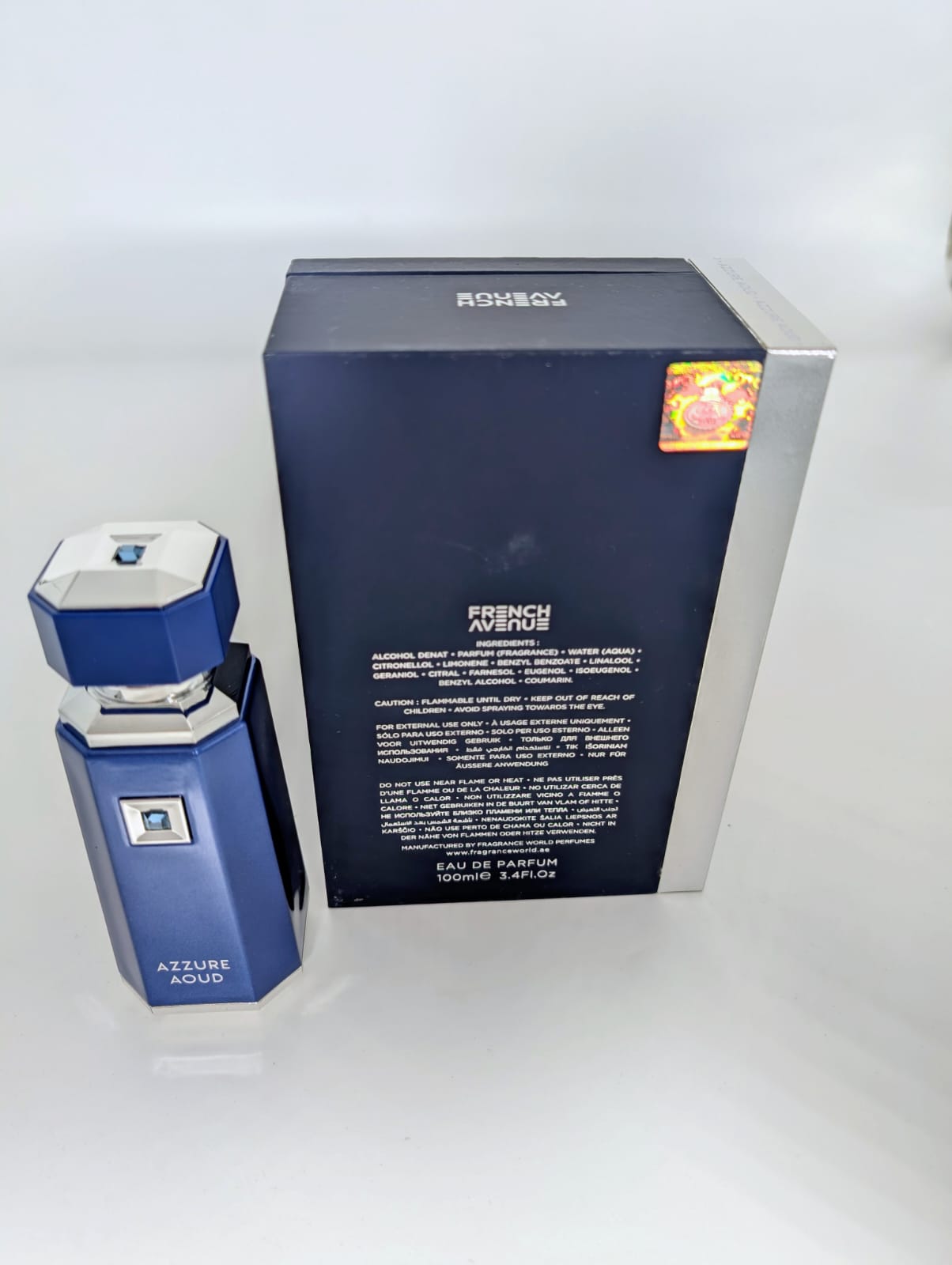 Fragrance World French Avenue Azzure Aoud Eau de Parfum for Men, 100ml
