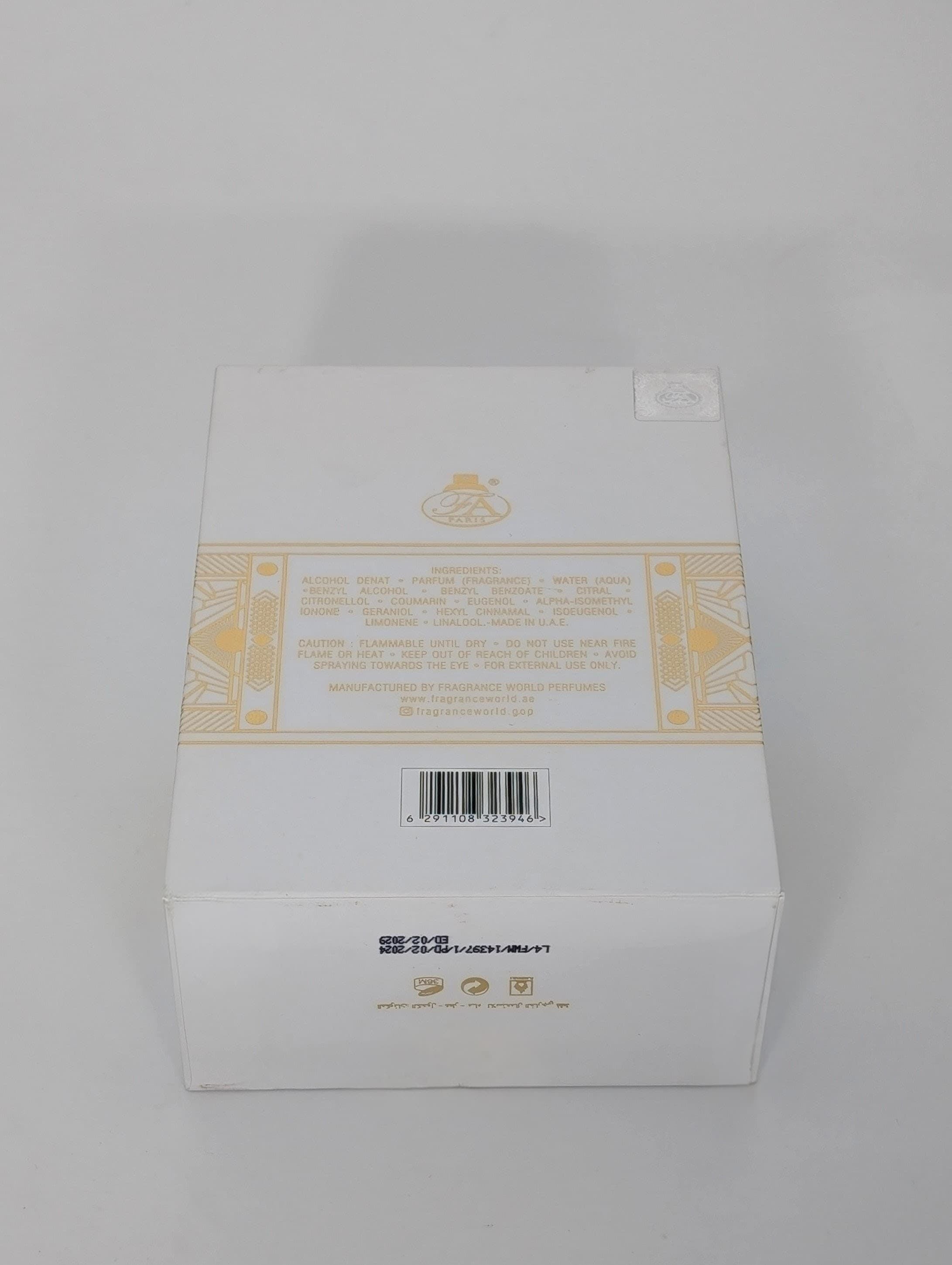 Glorious Oud Royal Blanc Extrait De Parfum Unisex 2.7 Fl Oz French Avenue by Fragrance World