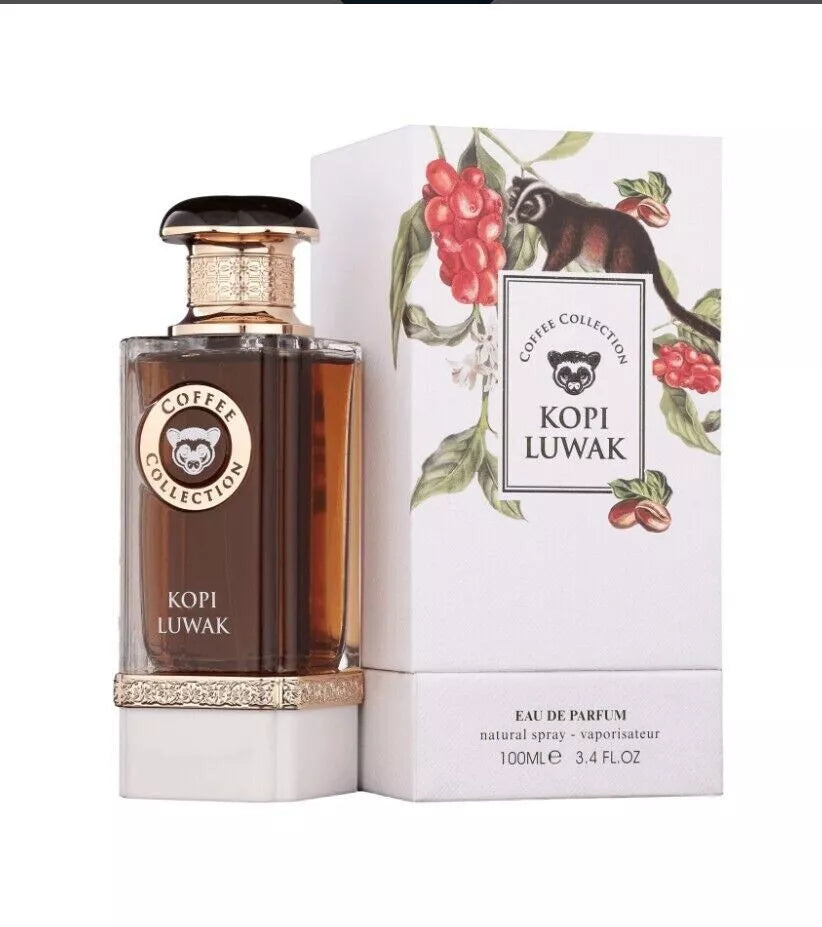 Fragrance World Kopi Luwak Eau de Parfum for Men, 3.4 fl oz