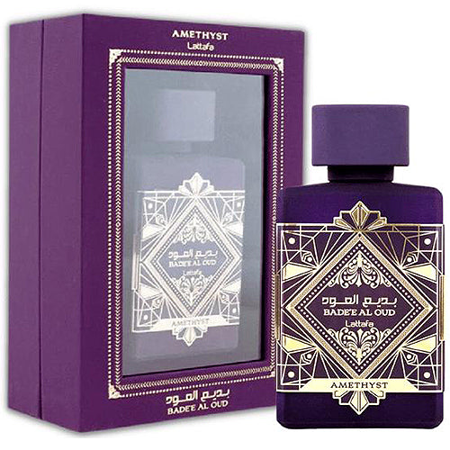 Lattafa Perfumes Bade'e Al Oud Amethyst for Unisex Eau de Parfum Spray, 3.4 Ounce
