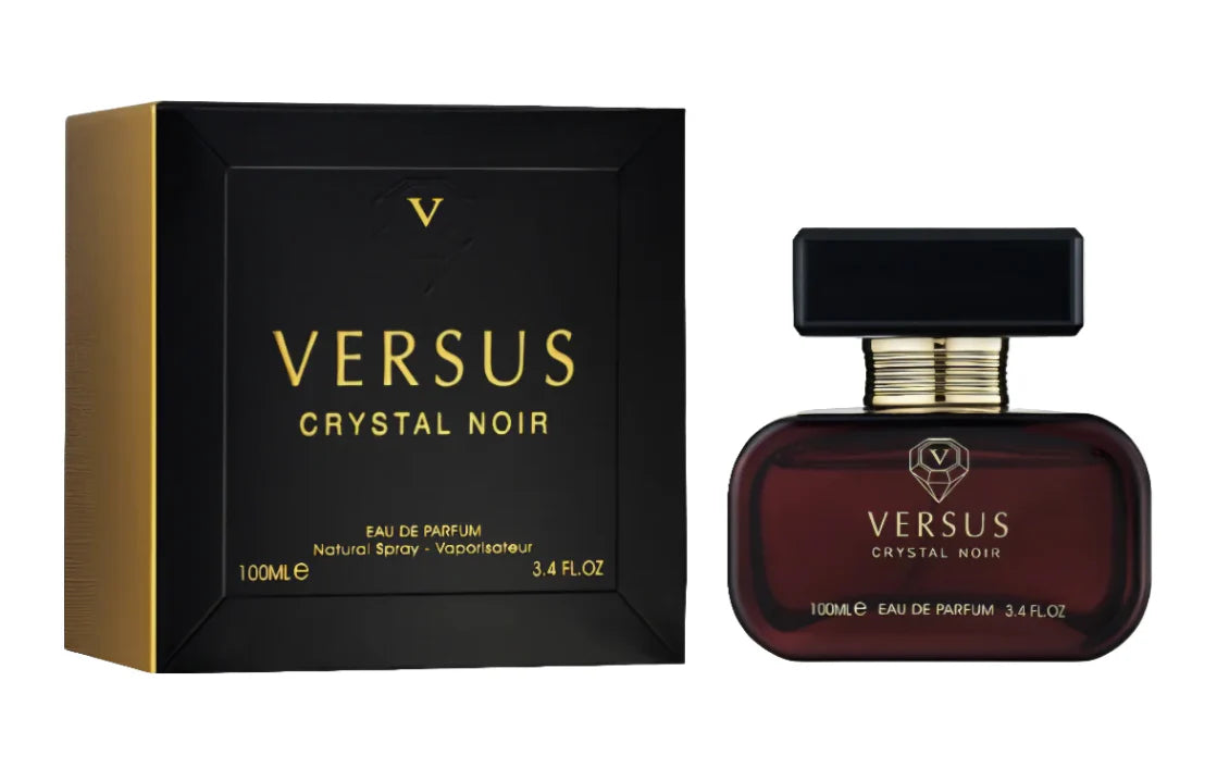 Fragrance World – Versus Crystal Noir Edp 100 Ml Unisex perfume | Aromatic Signature Note Perfumes For Men & Women Exclusive I Luxury Niche Perfume Made in UAE