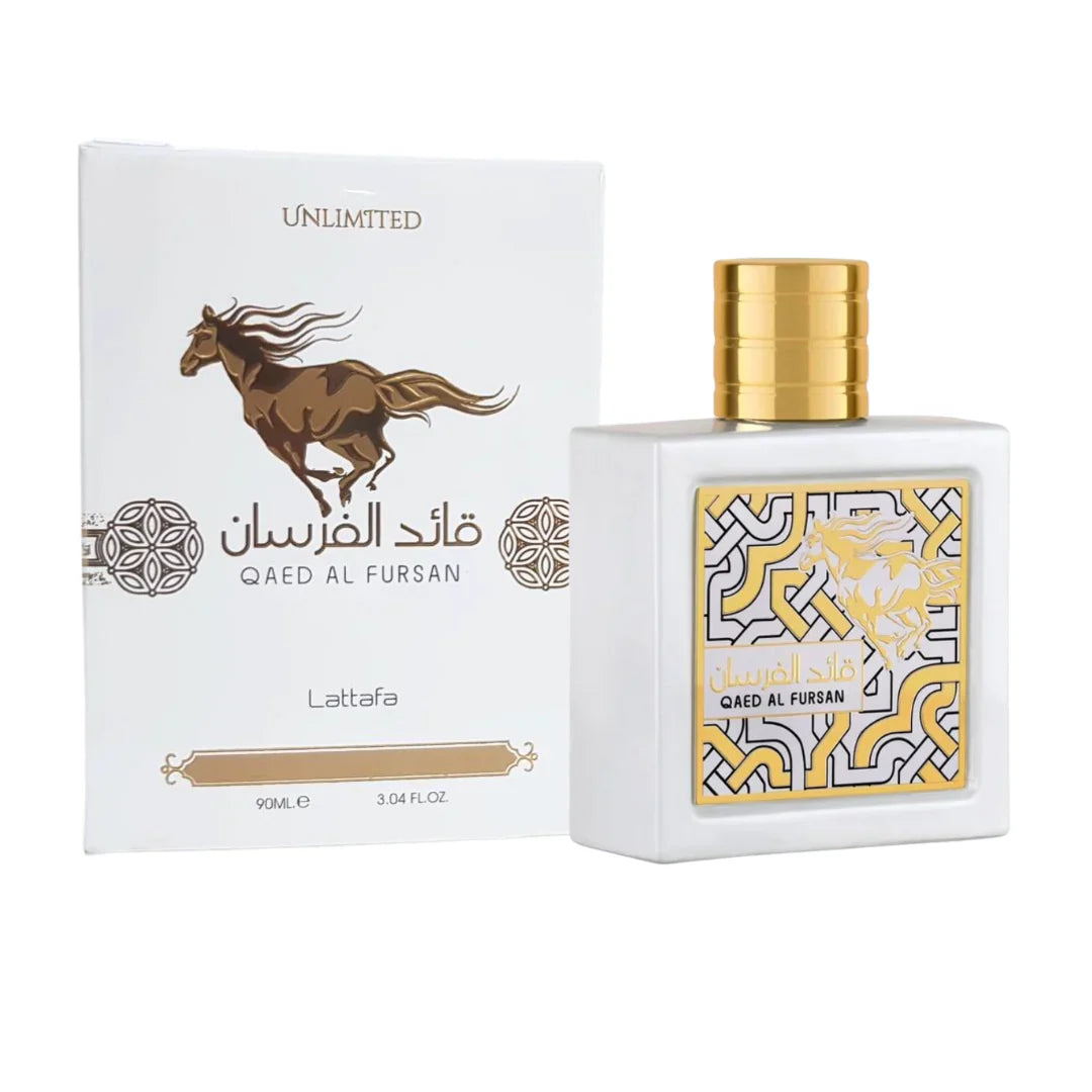 Lattafa Qaed Al Fursan Unlimited Eau de Parfum Spray for Unisex, 3.04 Ounce