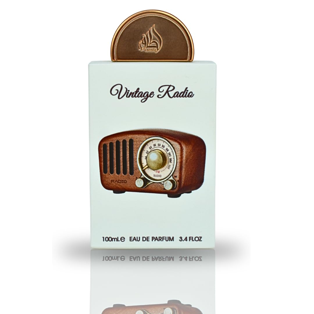 Lattafa Pride Vintage Radio for Unisex Eau de Parfum Spray, 3.4 Ounce / 100 ml