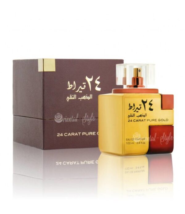 Lattafa 24 Carat Pure Gold Eau De Parfum Spray for Unisex 3.4 Ounce
