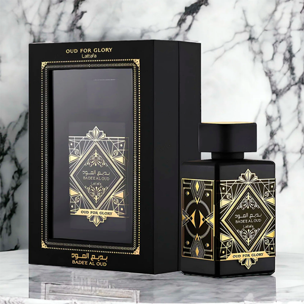 Lattafa Perfumes Bade'e Al Oud, Oud for Glory for Unisex Eau de Parfum Spray, 3.4 Ounce