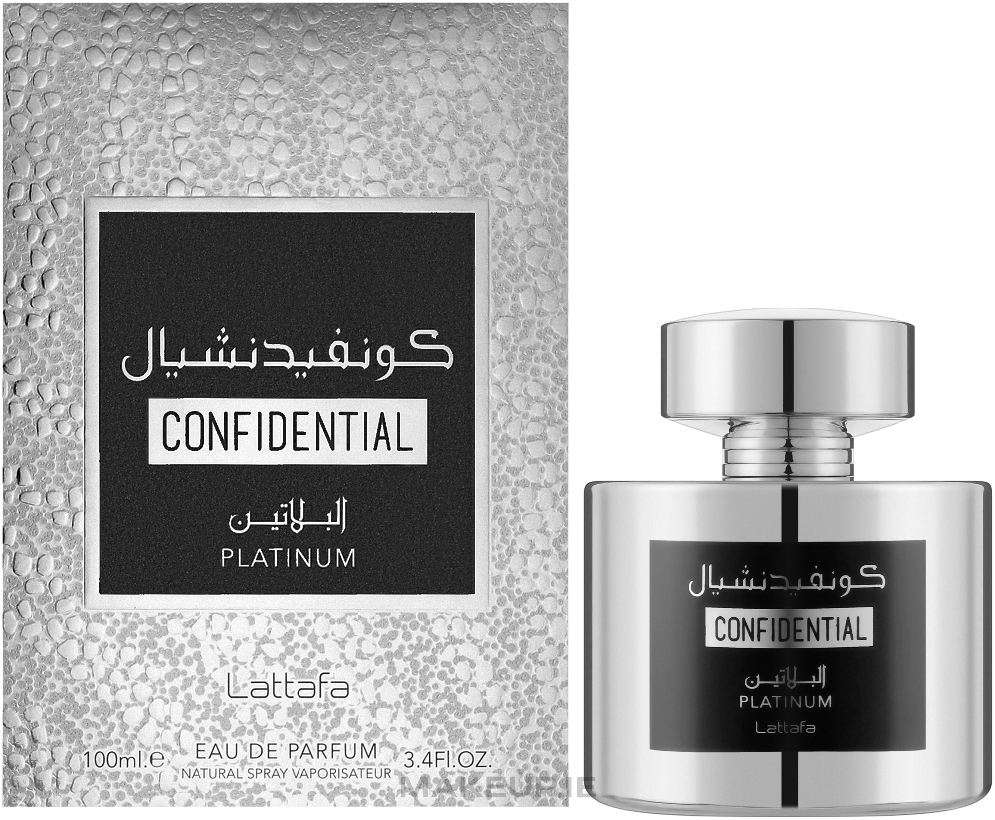Confidential Platinum EDP 100ML (3.4 oz)  by Lattafa Perfumes